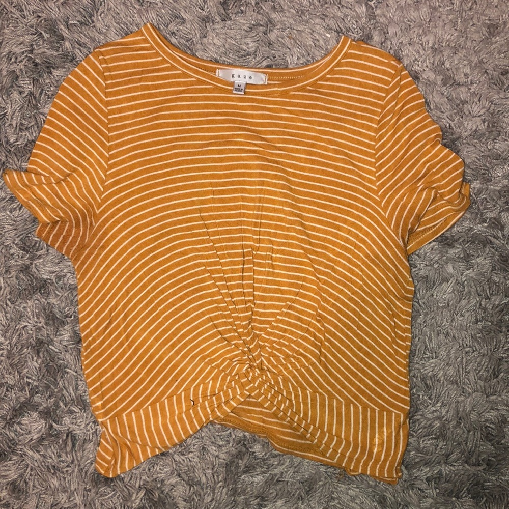 front knot tied t-shirt